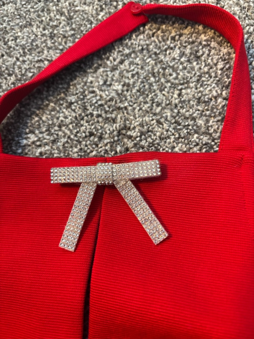 Beautiful Rhinestone Bow Red Halter Top by Maeve for Anthropologie - Picture 9 of 13